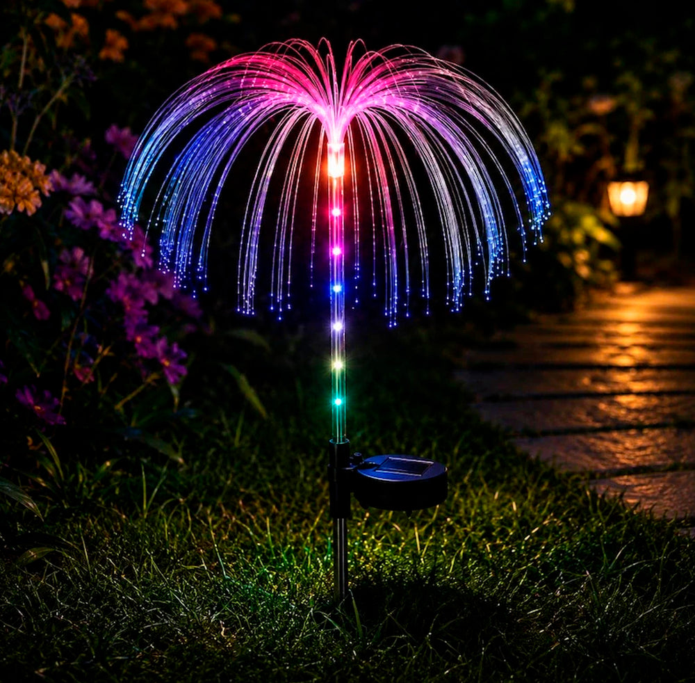 Set 2 x 1 Lámparas Medusa Solar LED para Jardín – Jardín Mágico 66cm