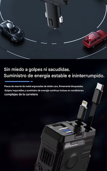 Cargador de Celular para Carro 4 En 1