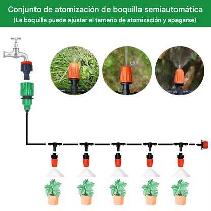 Set De Riego Por Goteo Automático Para Jardín Y Plantas