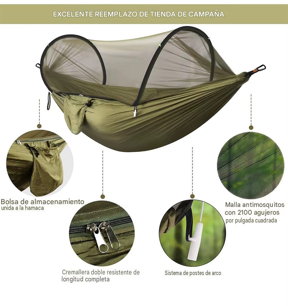 Hamaca Premium Con Toldillo Antimosquitos
