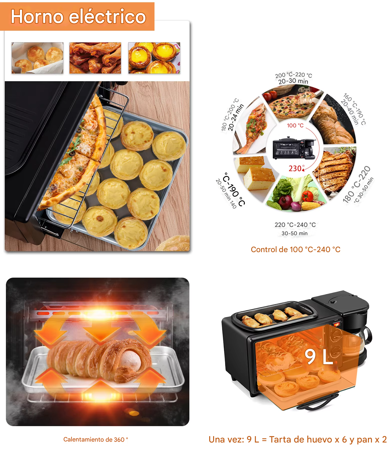 Horno Multifuncional 3 en 1