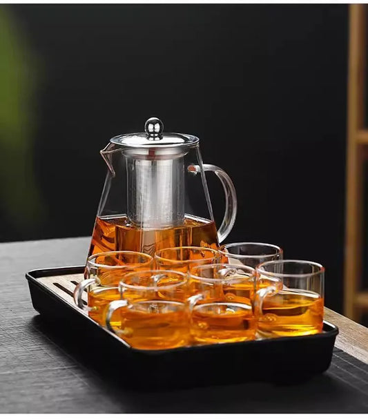 Tetera de Vidrio con Infusor de Acero