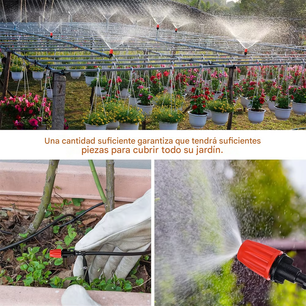 Set De Riego Por Goteo Automático Para Jardín Y Plantas