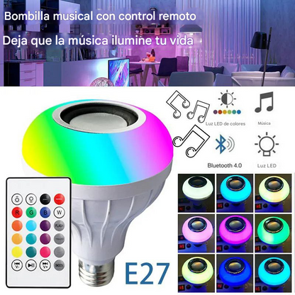 Bombillo Multifuncional con Altavoz Bluetooth